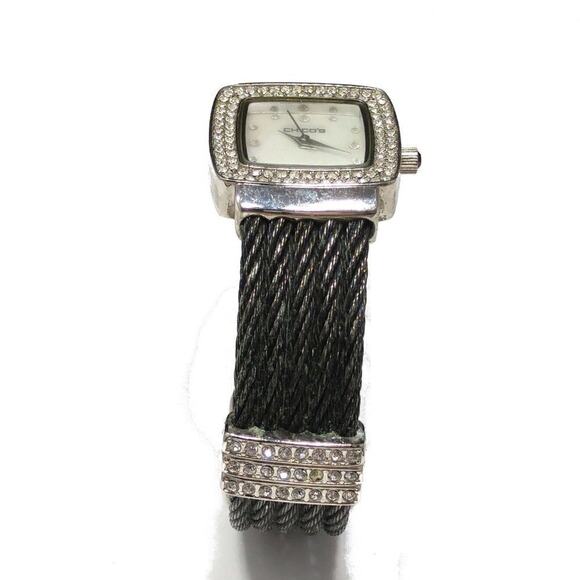Vintage Chico's Cuff Watch Rhinestones, Needs Battery, 6 1/2 Inches - Picture 5 of 14